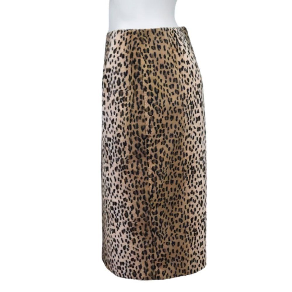 Vintage 90s Y2K Georgiou Studio Animal Print Skirt - Picture 3 of 14